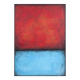 Red and Blue original minimalist abstract modern painting on stretched canv