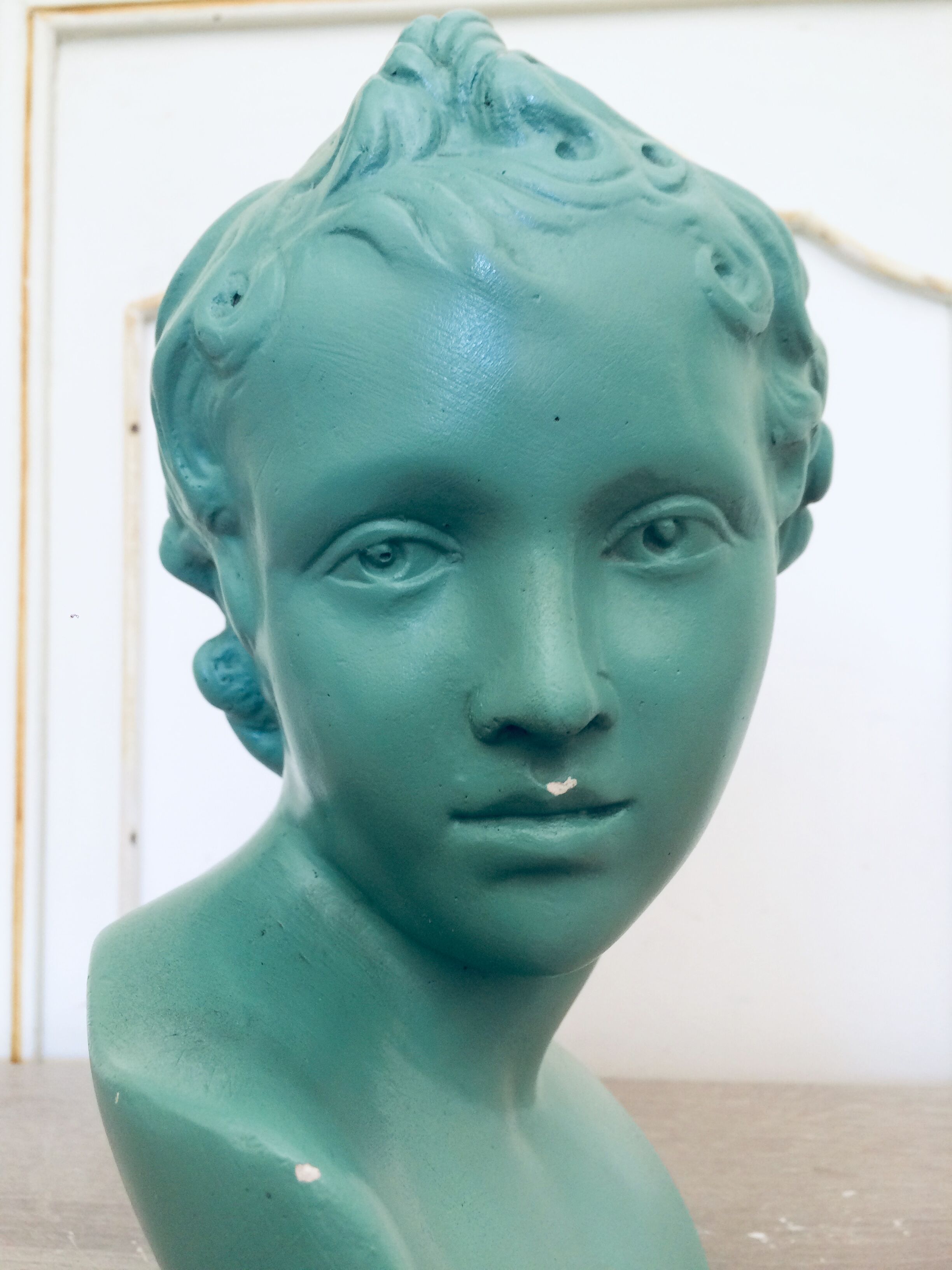 Original painted plaster bust