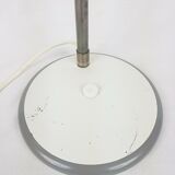 Large steerable desk lamp in white laquered metal 70s