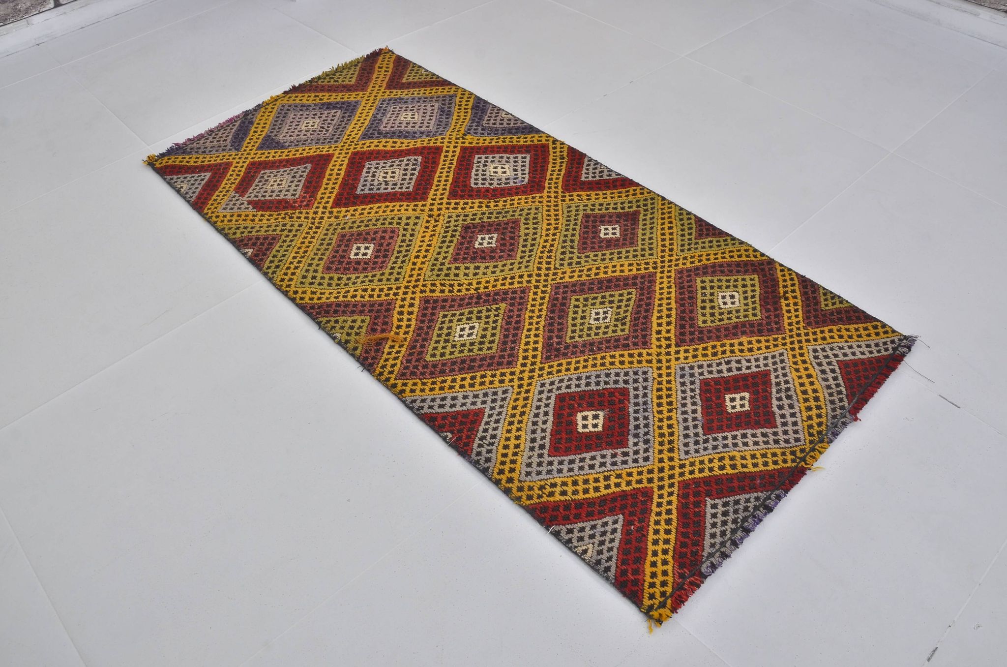 Oushak Geometric Vintage Small Rug sku 3850