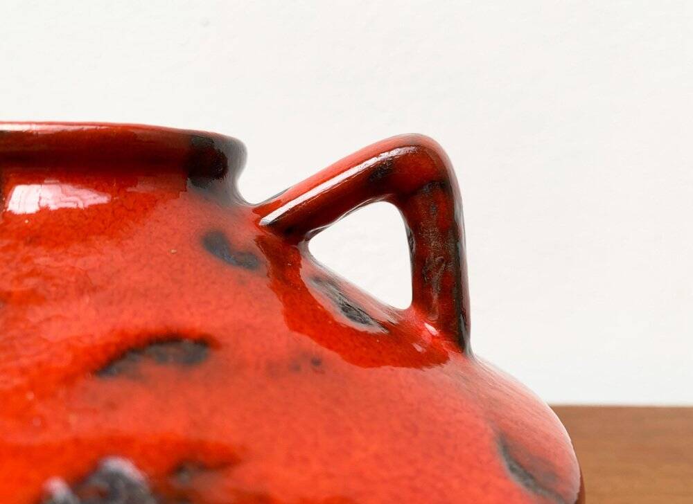 Vase Ufo en poterie Fat Lava brutaliste allemande du milieu du siècle, années 1960