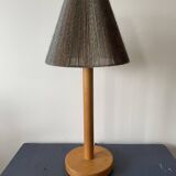 Vintage blond wooden lamp
