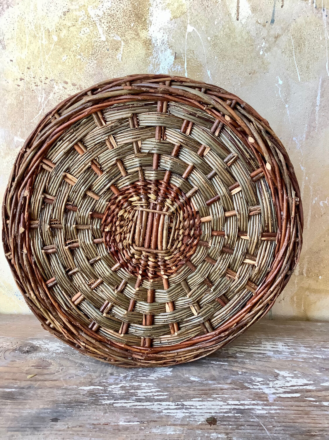 Raw wicker top