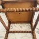 Vintage Art Deco corner chair in bobbin wood and fabric, circa 1930