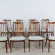 Mid-century teak and fabric dining chairs by Leslie Dandy for G-Plan, 1960s, Set of 8