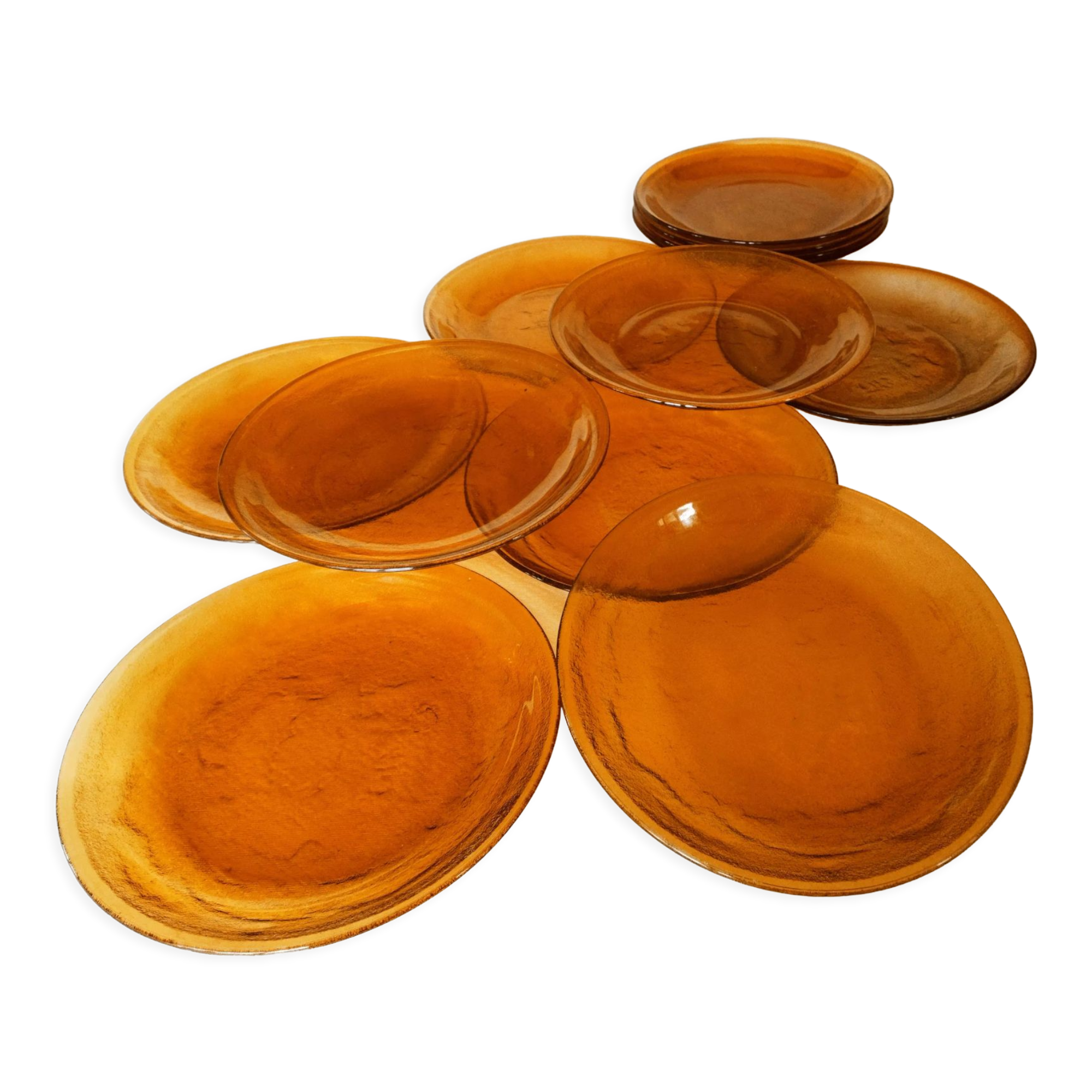 12 Arcoroc Sierra Ambre dessert plates