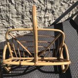 Porte revues rotin vintage