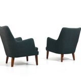 Rare Pair of AV-53 Easychairs by Arne Vodder 1953