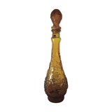Moulded glass carafe with fruit motifs
