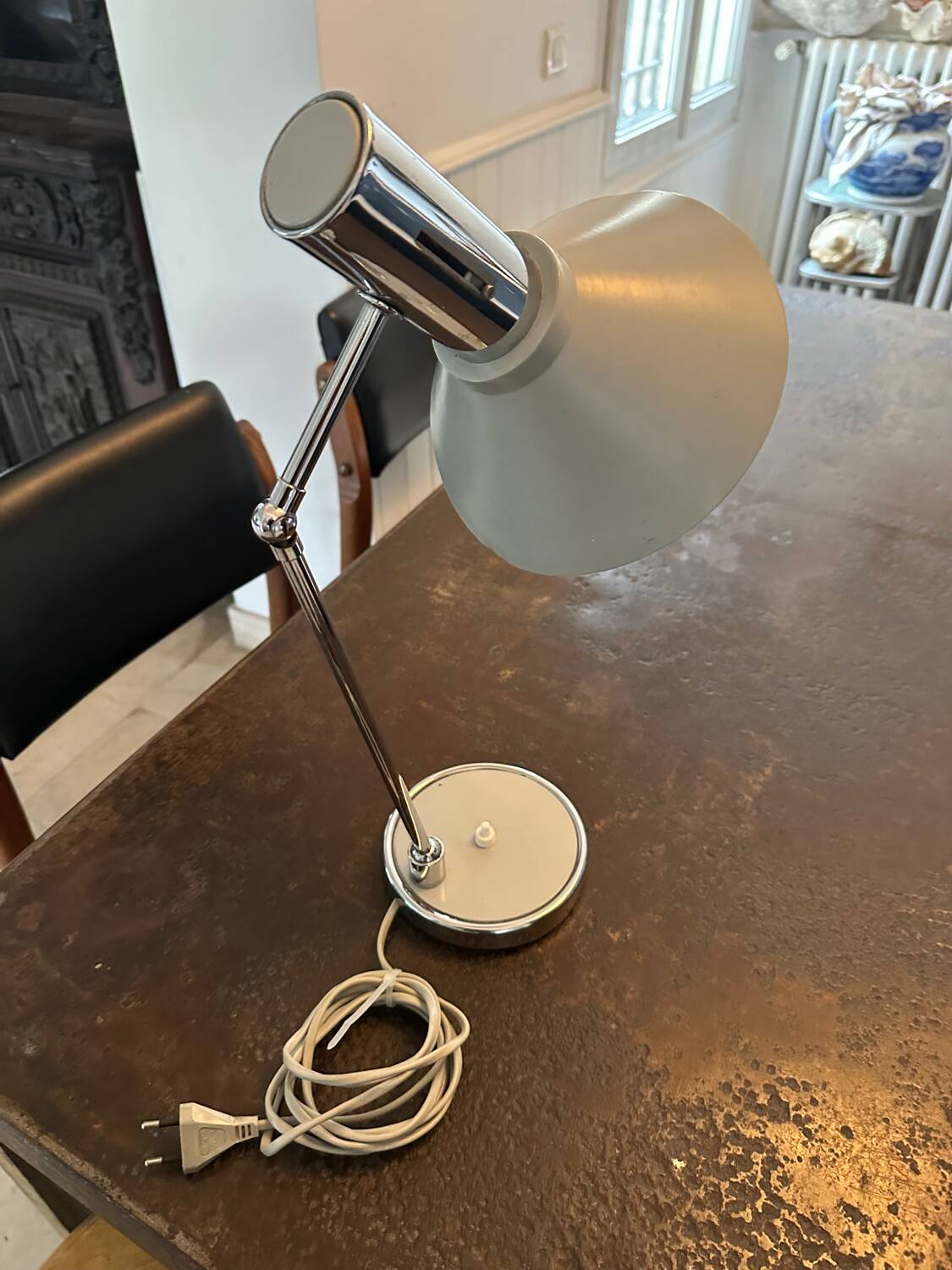 Grey desk lamp, Italy, 1960s
