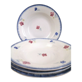 Lot de 4 assiettes creuses Digoin Sarreguemines