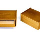 Oak hanging bedside tables 1960