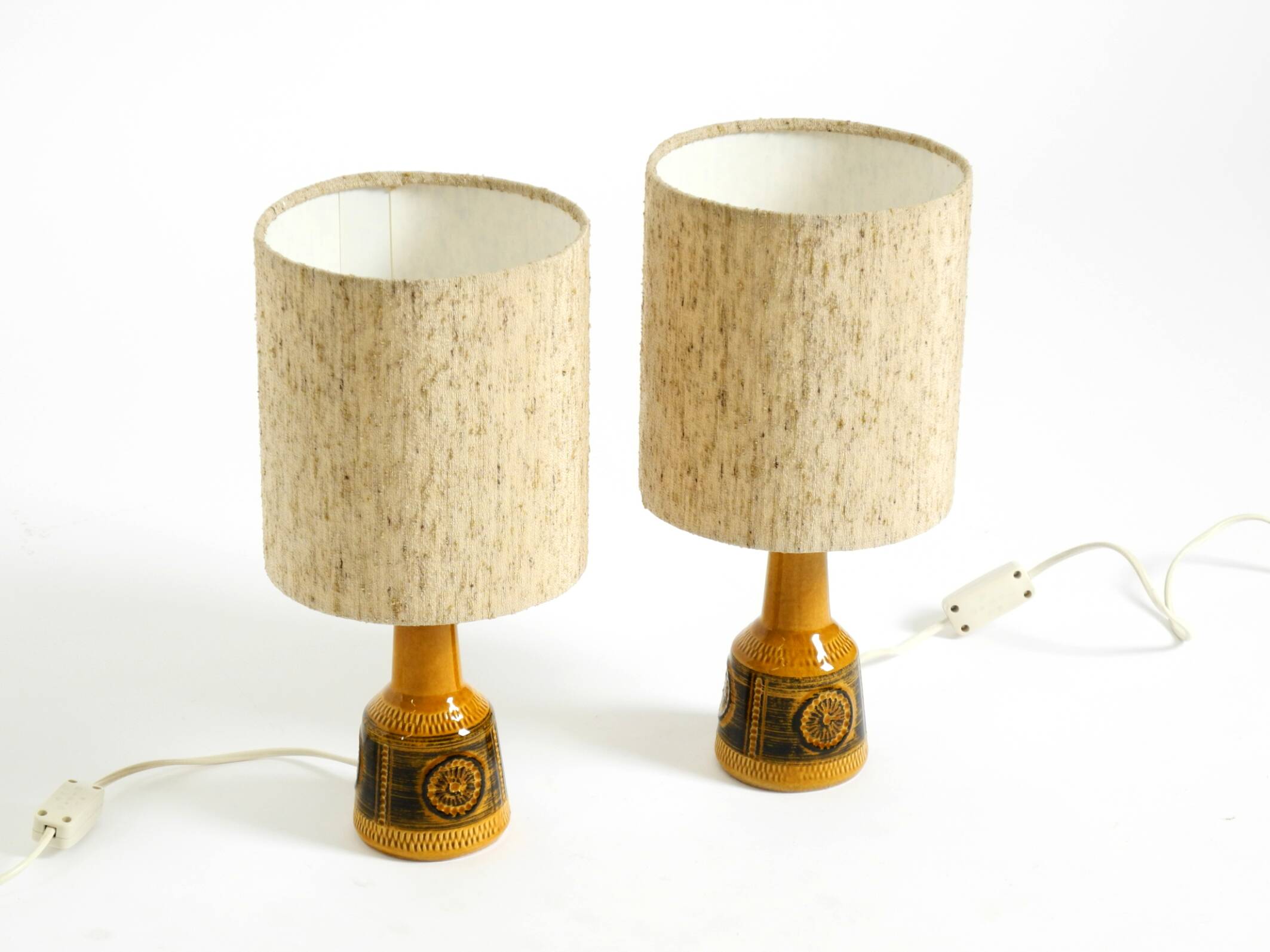 A pair of beautiful small ceramic table lamps by Cloos & Co., 1960s