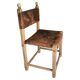 Unique Hungarian handcrafted chair in oak and leather.