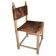 Chaise artisanale hongroise unique en chêne et cuir
