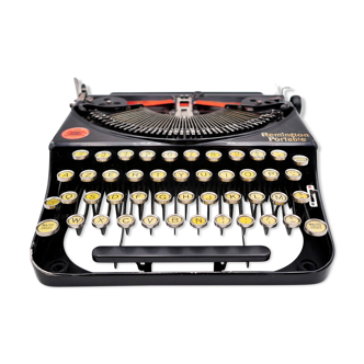 Machine à écrire Remington Portable usa 1927 révisée ruban neuf