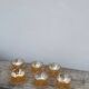 6 Italian amber glass coffee cups 1970s