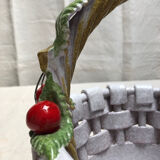 Cherry earthenware basket