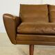 Vintage retro Danish mid-century G. Thams 4 person sofa in brown leather 1960