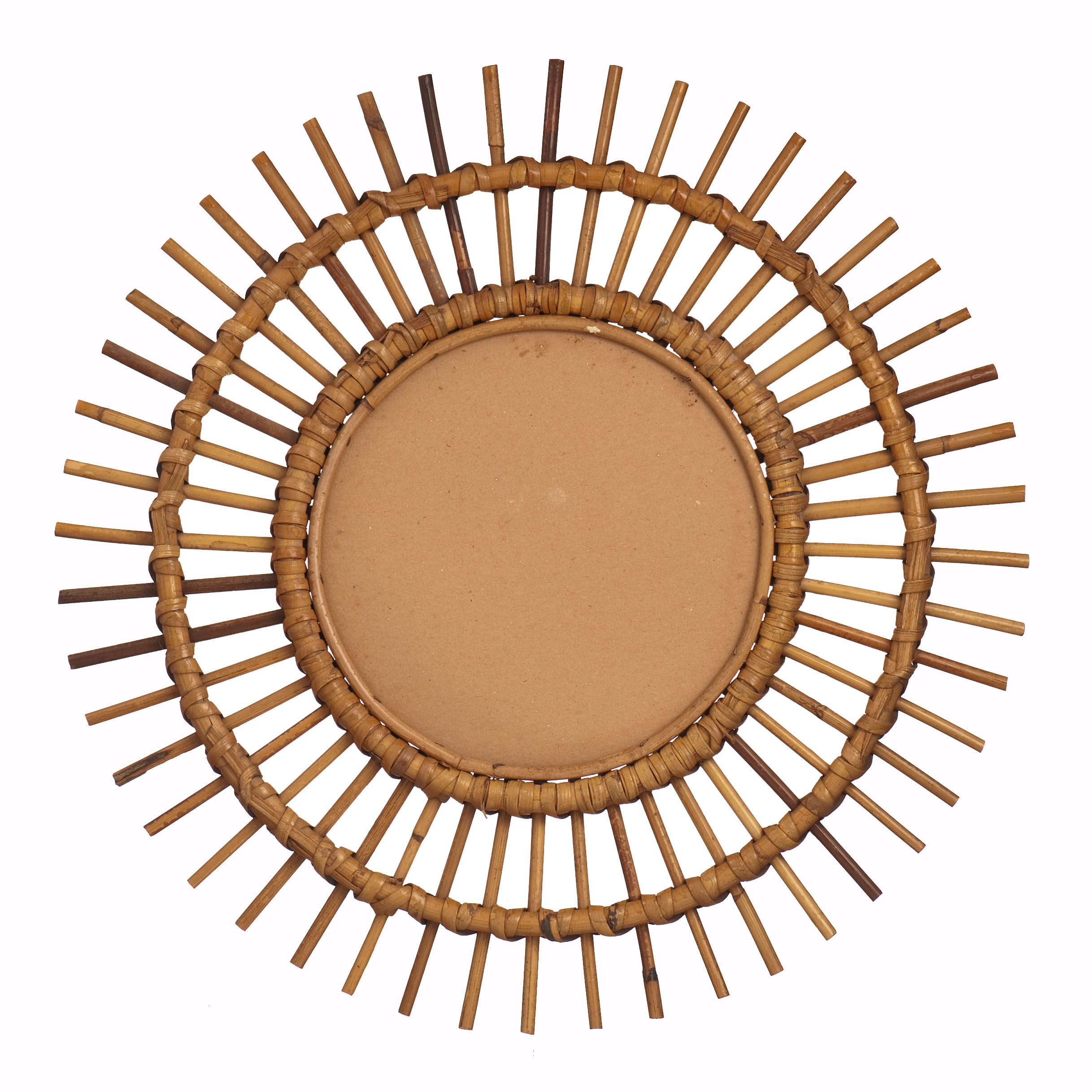 Mirror sun in rattan, 1960