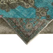 Handmade carved anatolian 1980s 180 cm x 271 cm grey rug