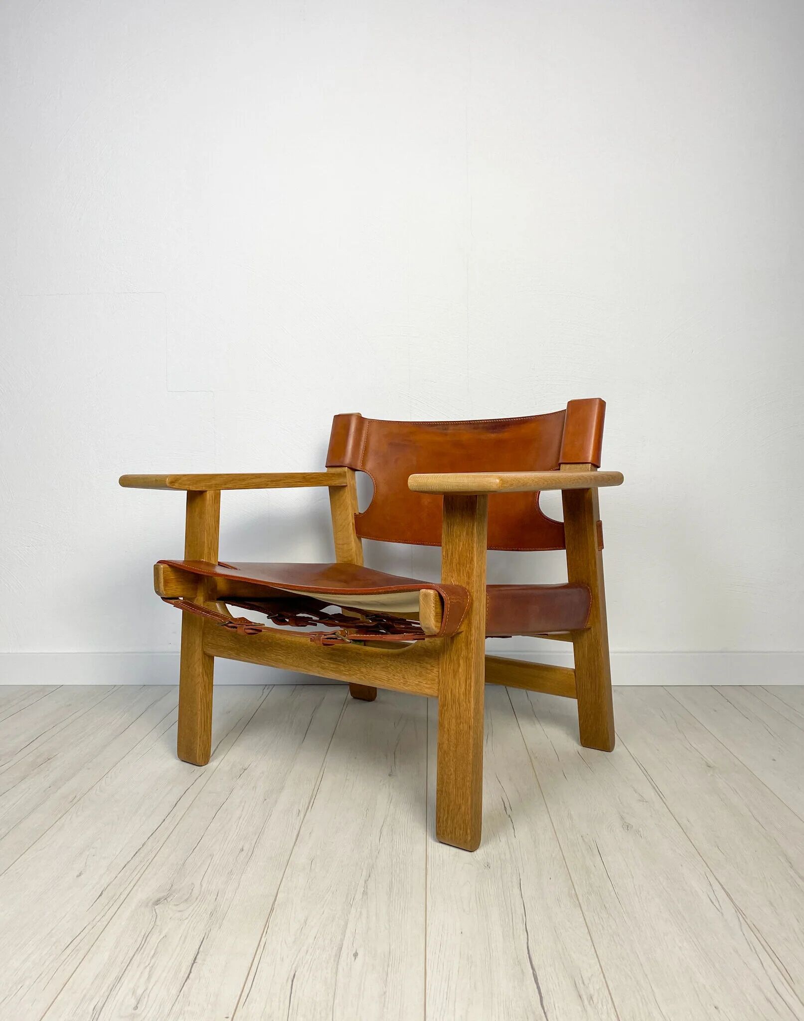 1950s Vintage Oak Spanish Chair by Børge Mogensen for Fredericia