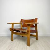1950s Vintage Oak Spanish Chair by Børge Mogensen for Fredericia