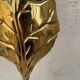 Lampe fleur dorée design 1970