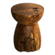Arlo side table stool in hand-carved solid recycled teak