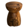 Arlo side table stool in hand-carved solid recycled teak