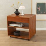 60s Side Table on Wheels