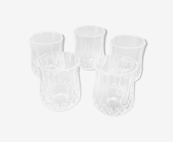 5 verres à liqueur cristal d'arques modèle longchamp