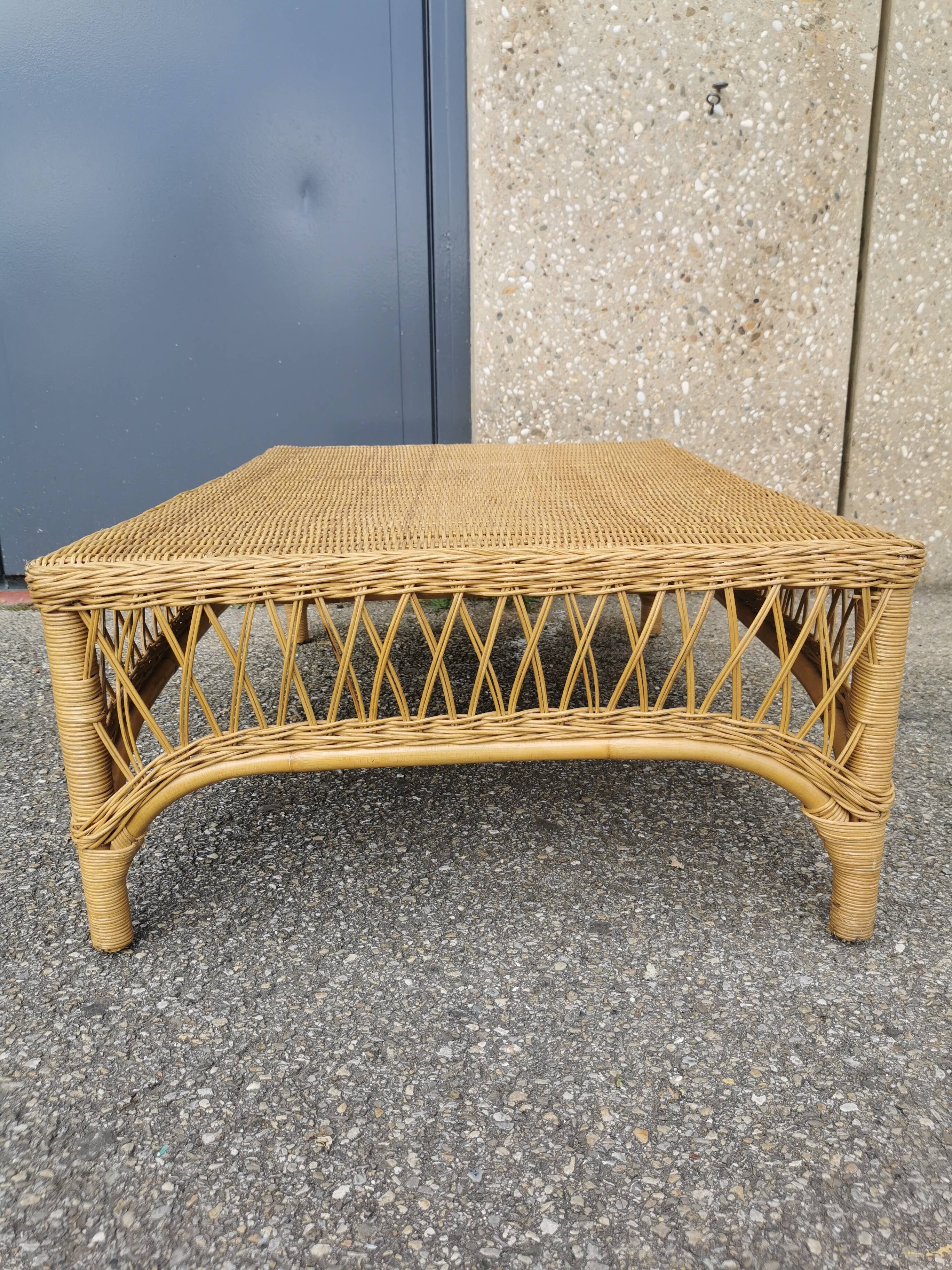 Complete rattan lounge from the 1950s