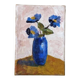 Acrylic on canvas small still life painting bohemian countryside decoration