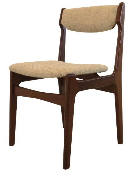 Set of 4 mid century teak chairs 'Nejede'