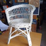 Vintage rattan children's armchair