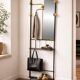 1960s modernist wardrobe. Gold lacquered metal.