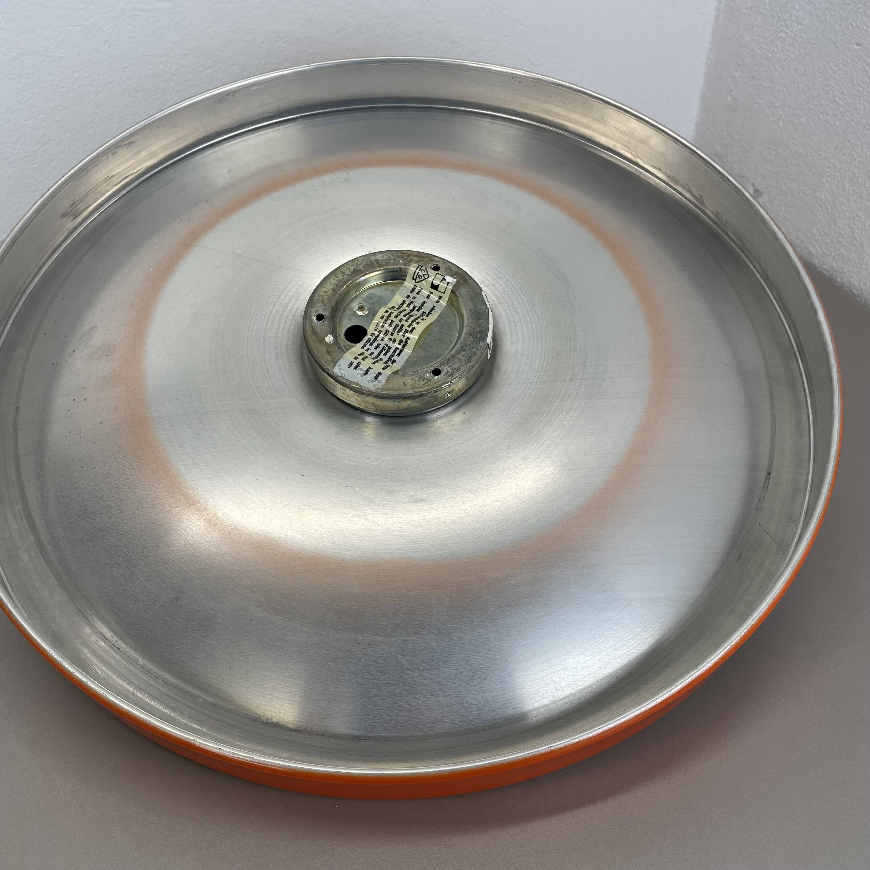 Rare Orange 50cm Charlotte Perriand Disc Wall Light by Staff, Germany 1970