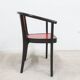 Baumann Diese table and 6 armchairs, Pagnon Pelhaître design, Wenge and red color,