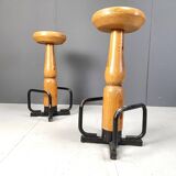 Mid century brutalist bar stools, 1960s - set of 7