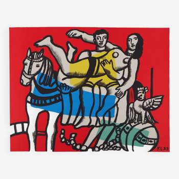 Fernand LÉGER : La parade à cheval, Lithographie signée