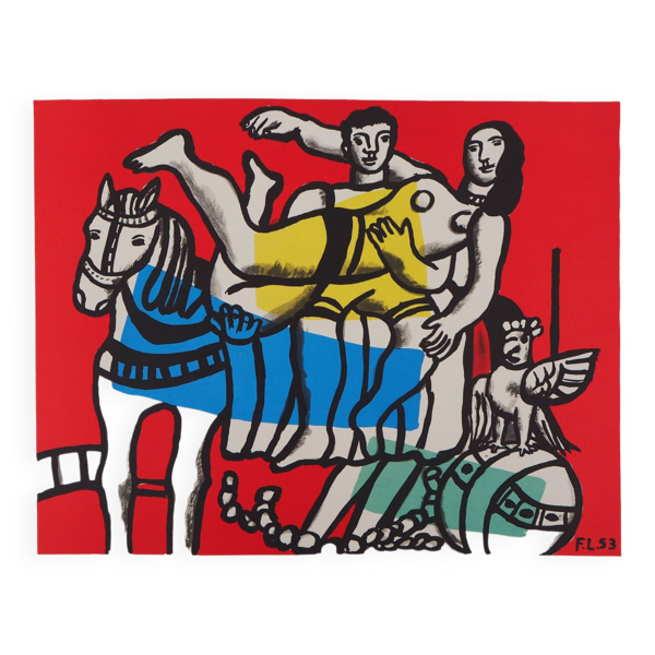 Fernand LÉGER : La parade à cheval, Lithographie signée — Beyit