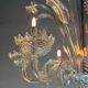 Venetian chandelier made of Murano glass, six light arms, circa 1940.