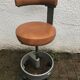 Siemens revolving and height adjustable brown industrial chair 1970