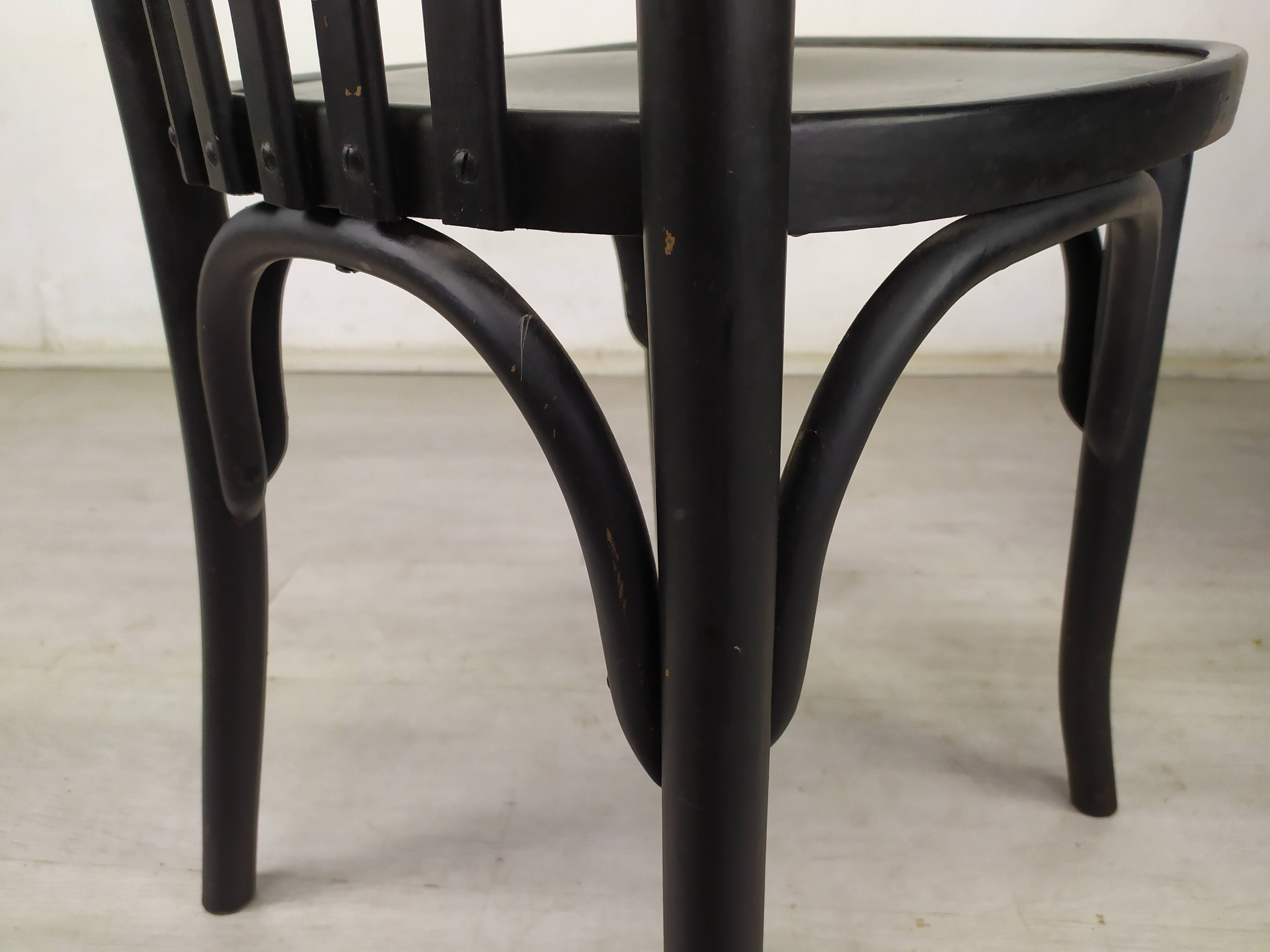 Pair of black bistro chairs