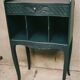 Antique black carbon bedside table