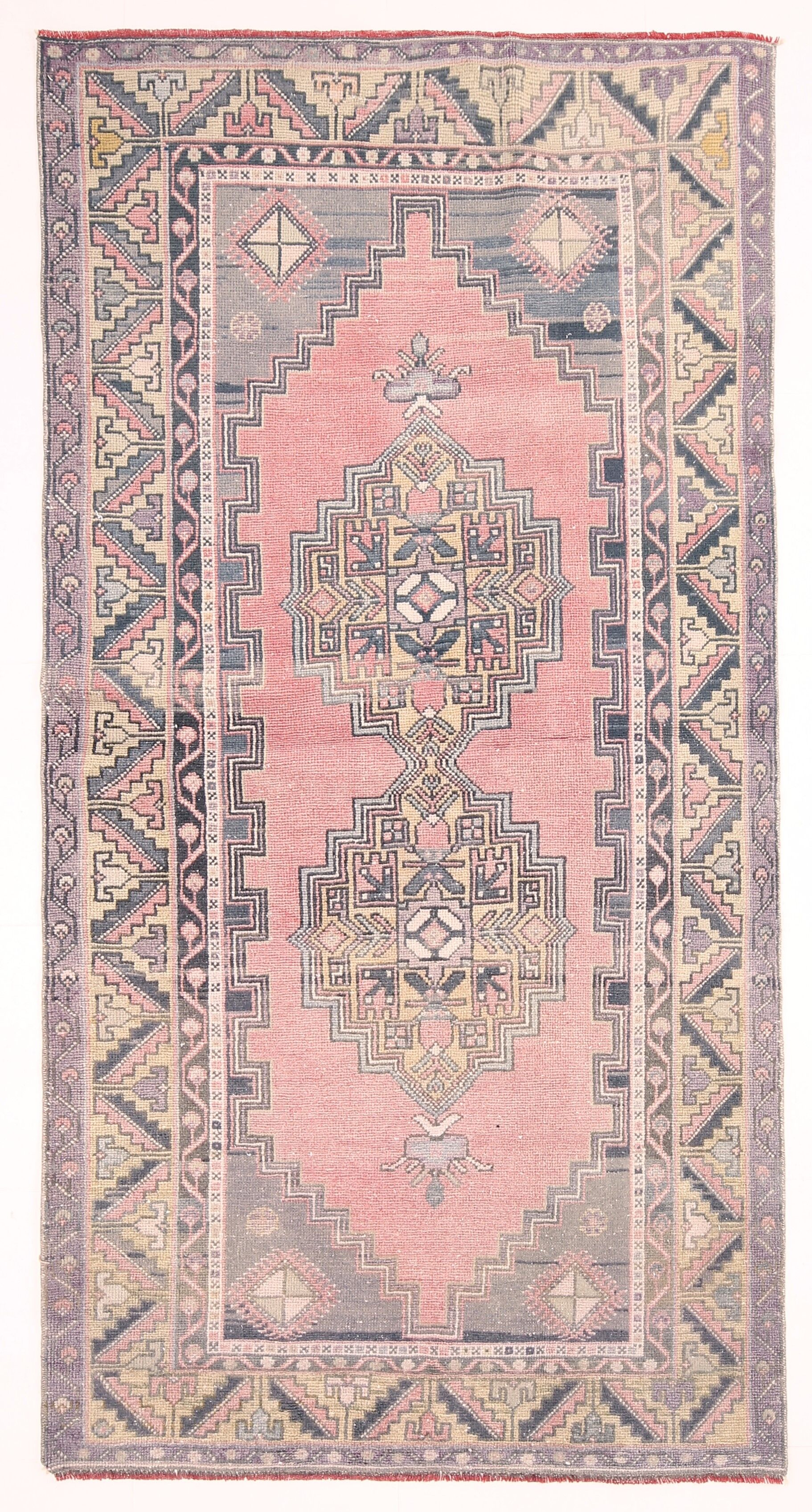 Dusty Pink Wool Turkish Rug