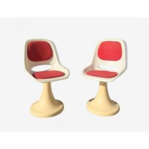 Pair of vintage chairs 1960-1970 Friedrich Stuckenbroker