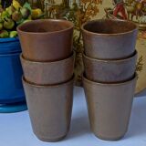 Vintage sandstone Digoin glasses