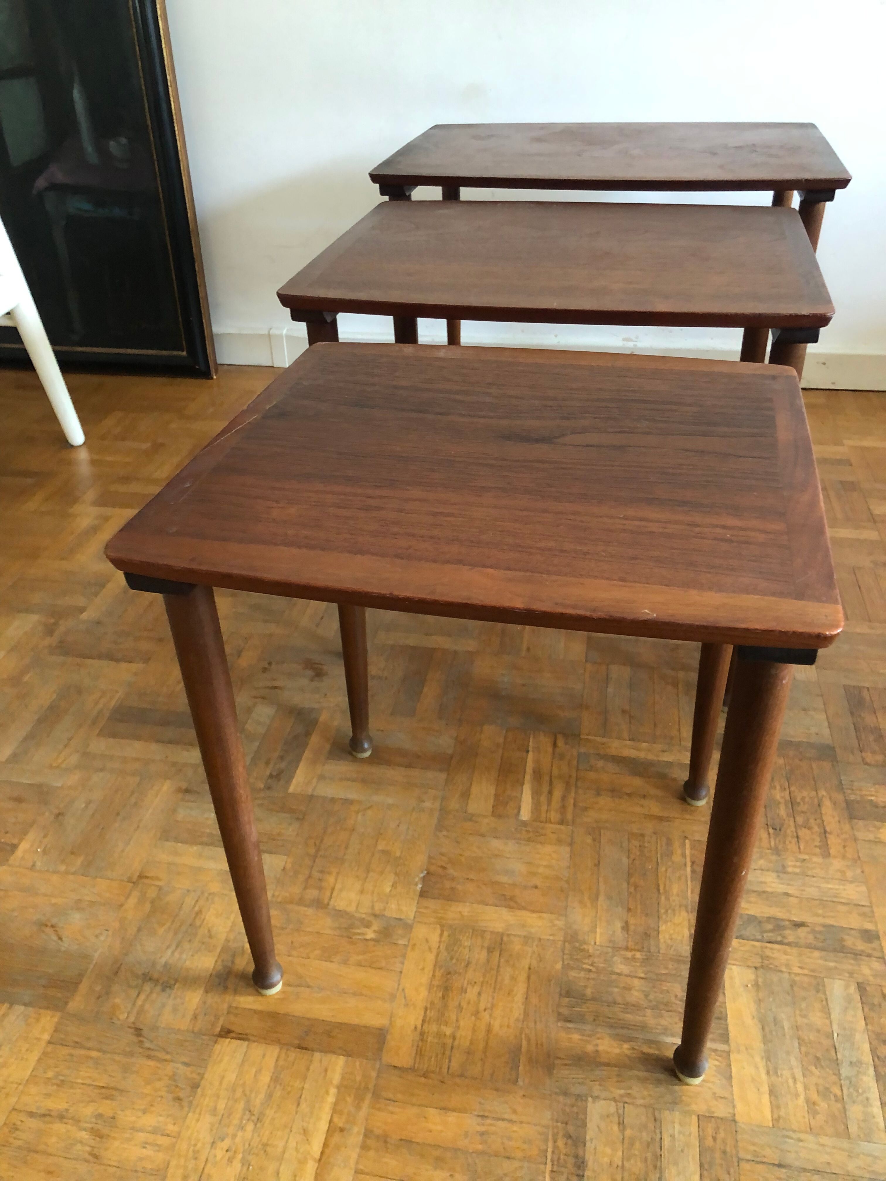 Scandinavian nesting tables Mobelintarsia